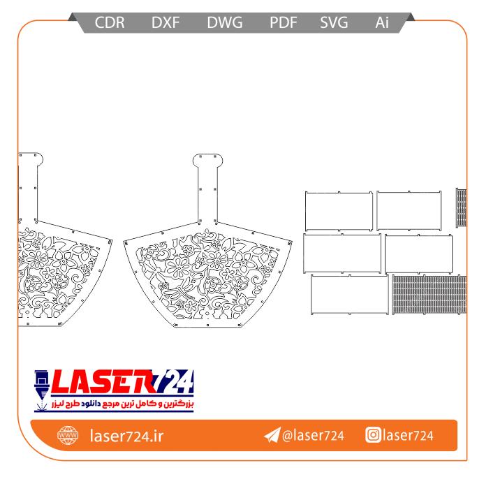 تصویر طرح برش لیزر گلدان #2
